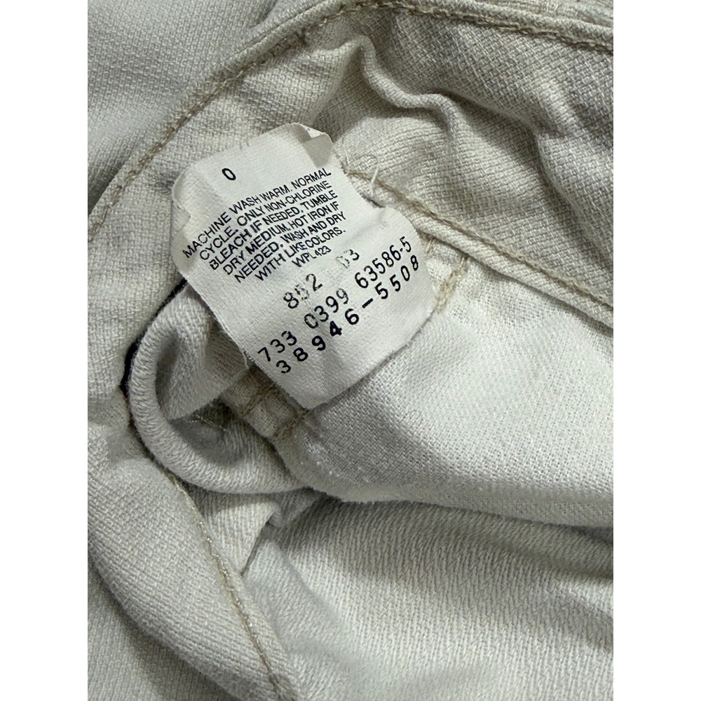 Levi's Carpenter Shorts Women 14 Cream Good Vintage Plus Size 100% Cotton - Picture 4 of 8